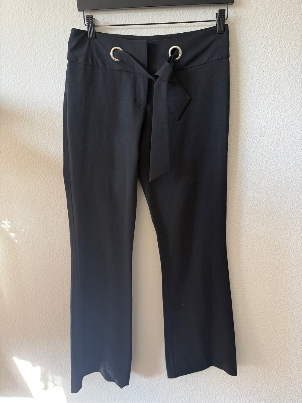 Vintage Black Cache Black Pants with Tie Waist